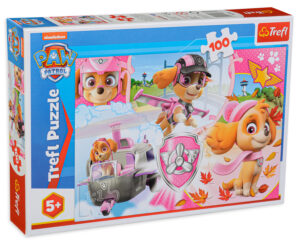 Пъзел Trefl от 100 части - Пес Патрул, Скай в действие
