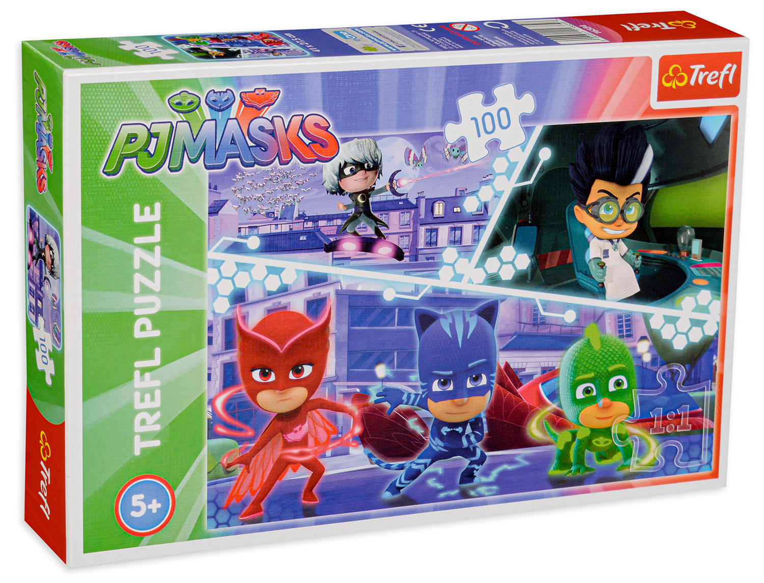 Пъзел Trefl от 100 части - PJ Masks в действие