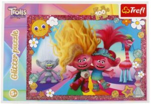 Пъзел Trefl от 100 части - Сияйни тролчета