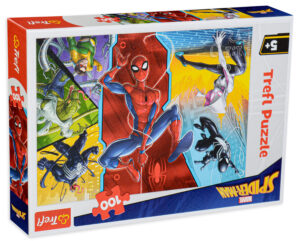 Пъзел Trefl от 100 части - Спайдърмен, Надолу с главата