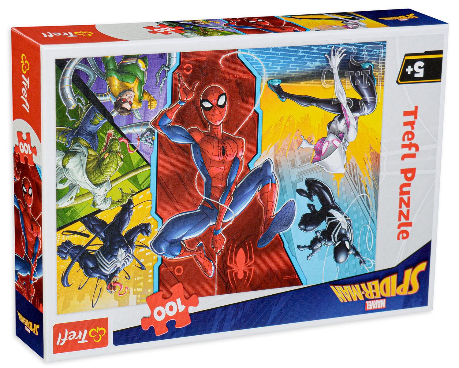 Пъзел Trefl от 100 части - Спайдърмен, Надолу с главата