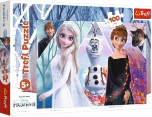 Пъзел Trefl от 100 части - Замръзналото кралство, омагьосана земя