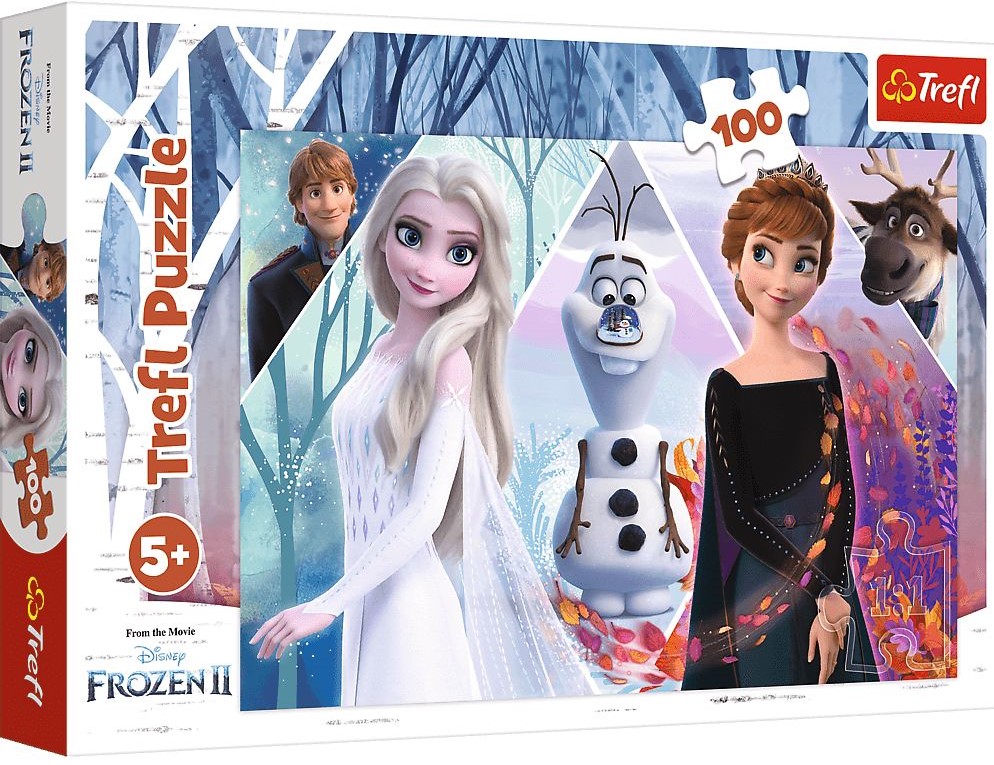 Пъзел Trefl от 100 части - Замръзналото кралство, омагьосана земя