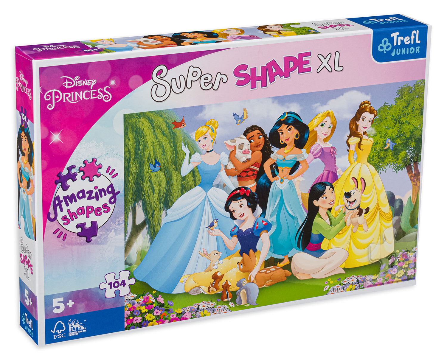 Пъзел Trefl от 104 XXL части - Принцеси в градината