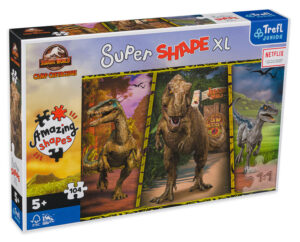 Пъзел Trefl от 104 XXL части - Цветни динозаври