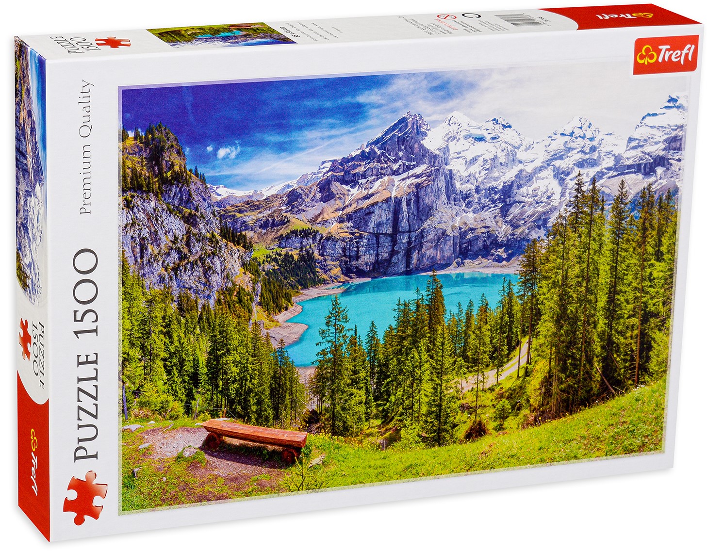 Пъзел Trefl от 1500 части - Езеро в Алпите