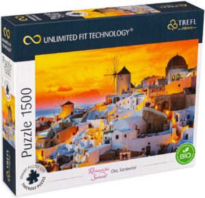 Пъзел Trefl от 1500 части - Оя, Санторини