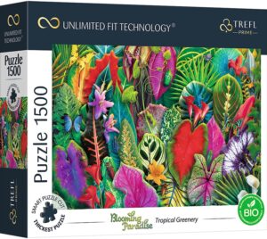 Пъзел Trefl от 1500 части - Тропическо зелено
