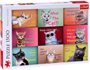 Пъзел Trefl от 1500 части - Забавни котешки физиономии