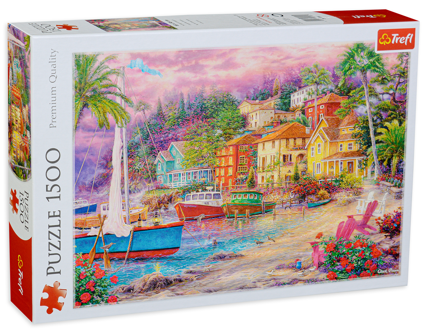 Пъзел Trefl от 1500 части - Златни брегове, Чък Пинсън