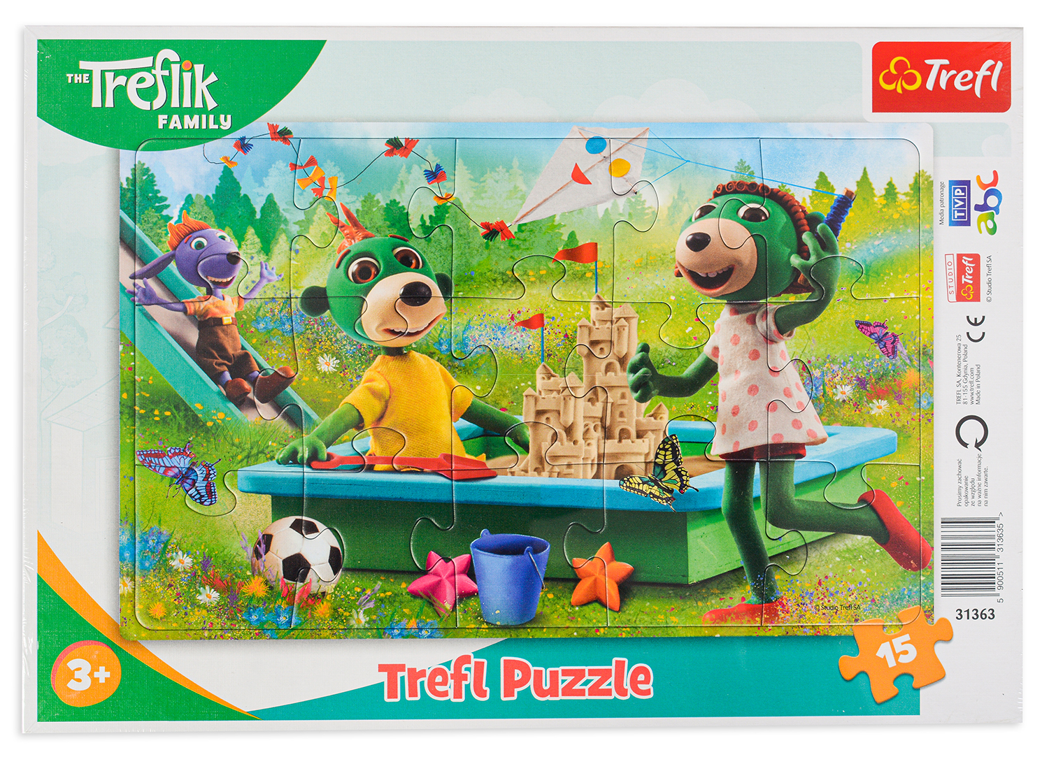 Пъзел Trefl от 15 части - Игри от сутринта