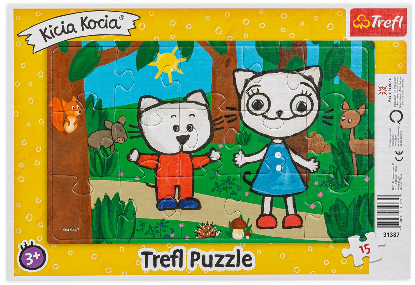 Пъзел Trefl от 15 части - Кити Кит в гората