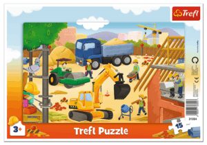 Пъзел Trefl от 15 части - На строителната площадка