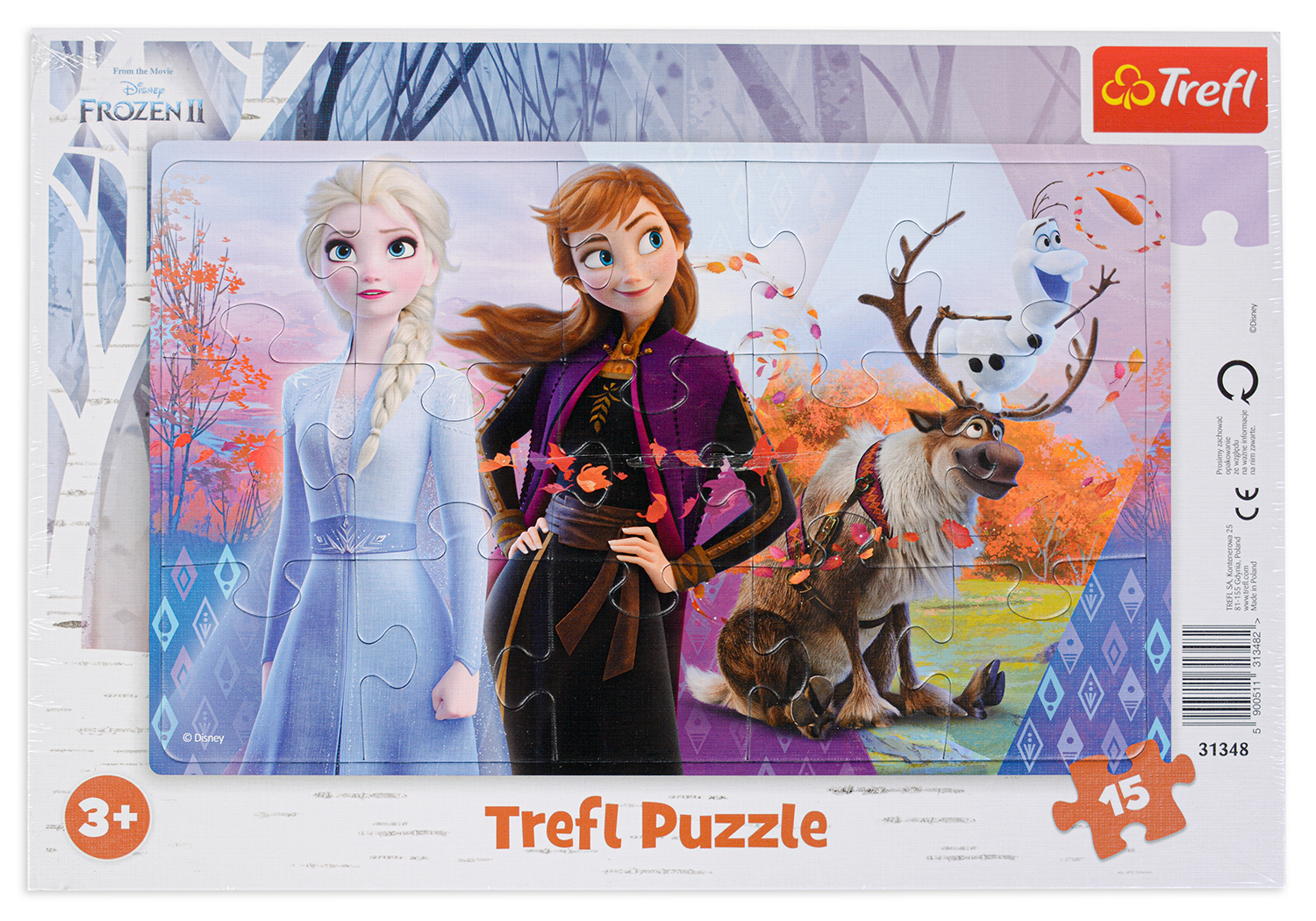 Пъзел Trefl от 15 части - Замръзналото кралство 2