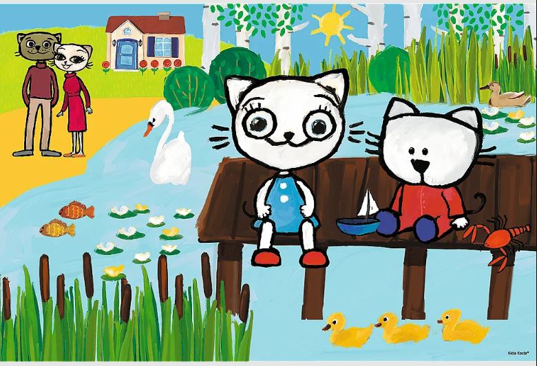 Пъзел Trefl от 15 макси части - Кити Кит край езерцето