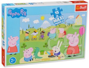Пъзел Trefl от 15 XXL части - Щастливият ден на Пепа