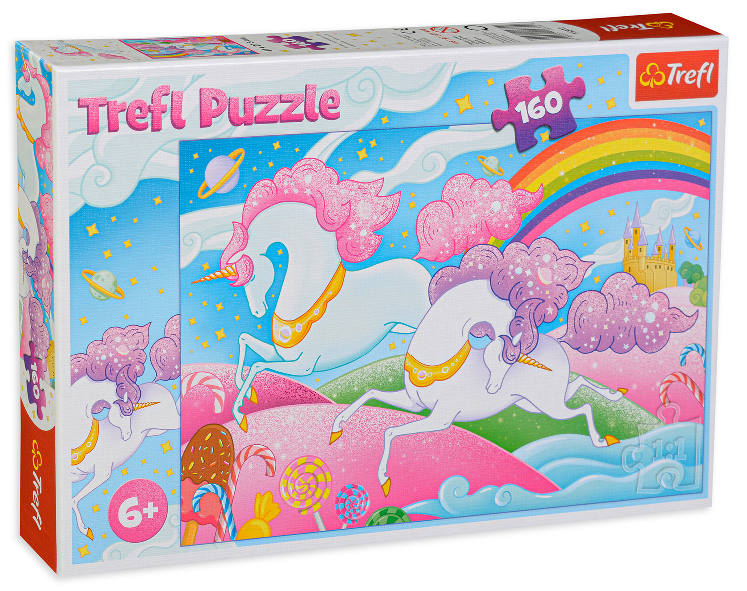 Пъзел Trefl от 160 части - Галопиращи еднорози