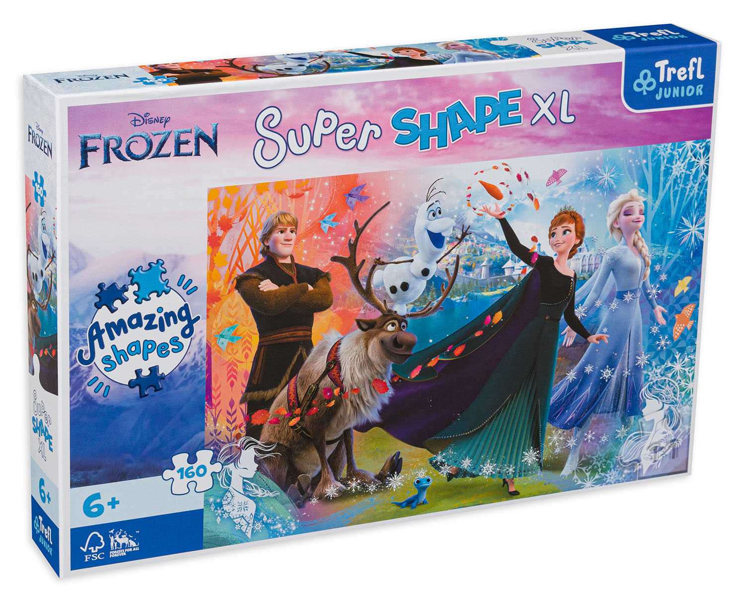 Пъзел Trefl от 160 XXL части - В света на Замръзналото кралство