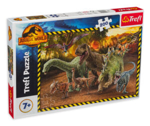 Пъзел Trefl от 200 части - Динозаври в Джурасик парк