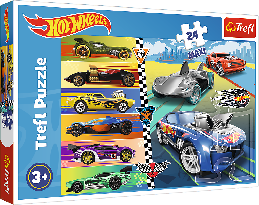Пъзел Trefl от 24 макси части - Бързаците от Hot Wheels