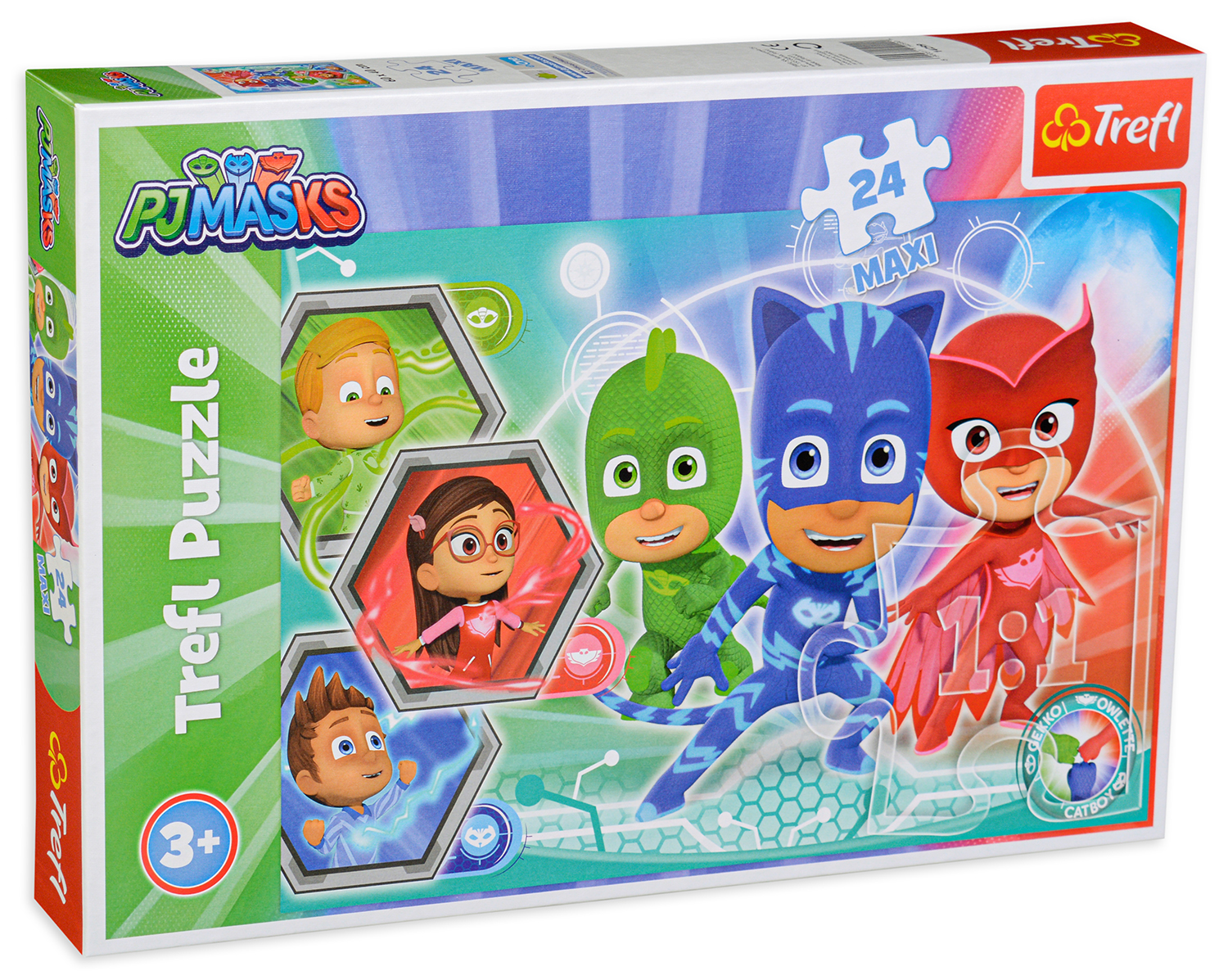 Пъзел Trefl от 24 макси части - PJ Masks, Трансформация