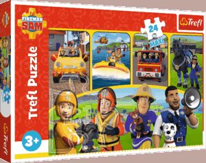 Пъзел Trefl от 24 макси части - Пожарникарят Сам и приятели
