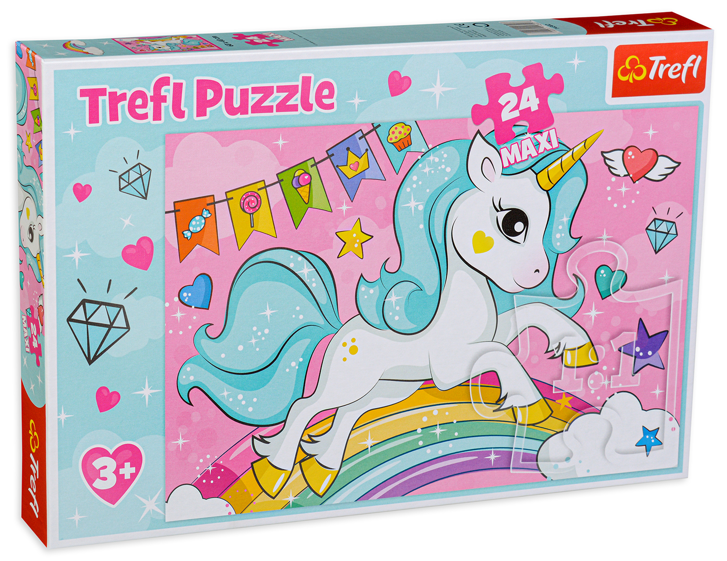 Пъзел Trefl от 24 макси части - Сладък еднорог