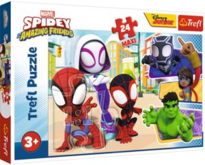 Пъзел Trefl от 24 макси части - Спайди и неговите приятели