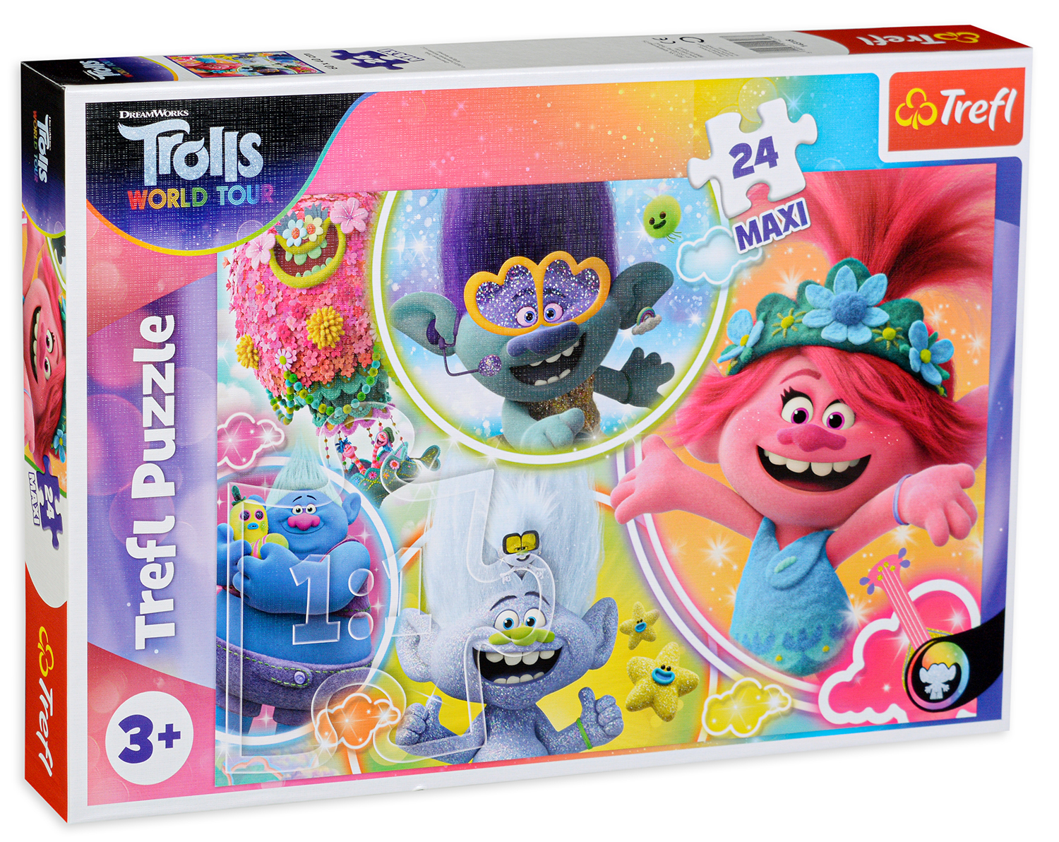 Пъзел Trefl от 24 макси части - Музикалният свят на Тролчетата