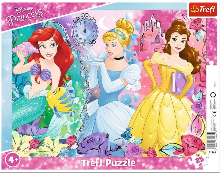Пъзел Trefl от 25 части - Вълшебните принцеси