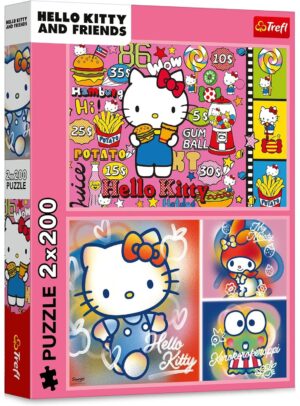 Пъзел Trefl от 2 x 200 части - Хелоу Кити и приятели