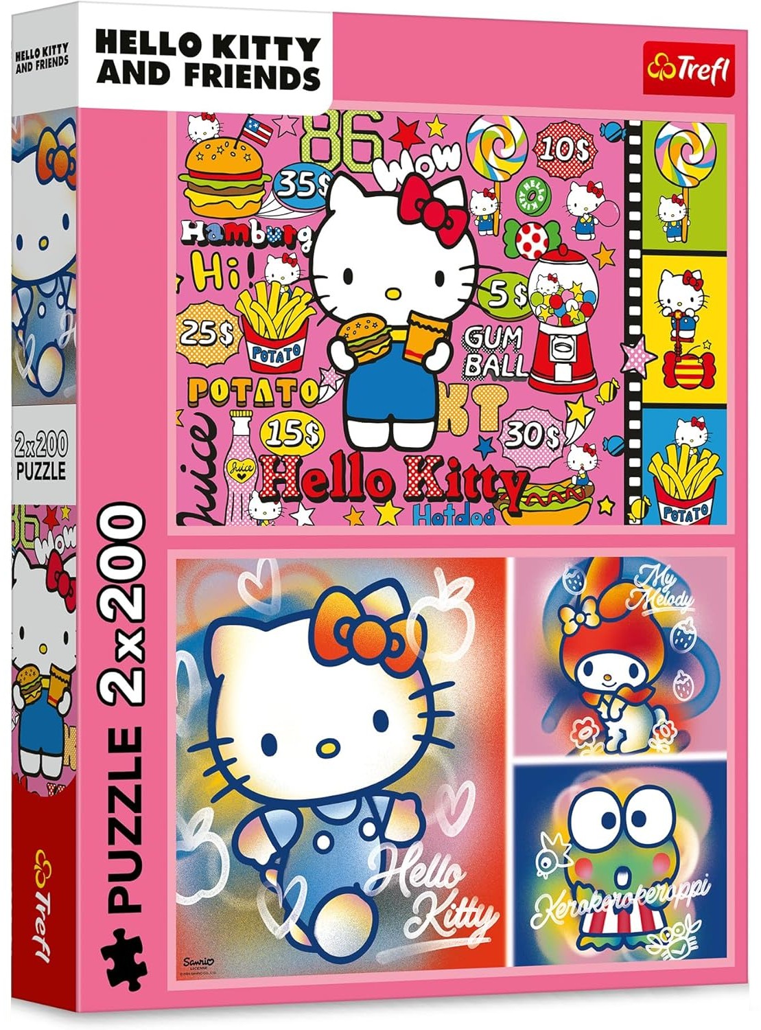 Пъзел Trefl от 2 x 200 части - Хелоу Кити и приятели