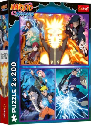 Пъзел Trefl от 2 x 200 части - Нинджа от Селото скрито в Листата