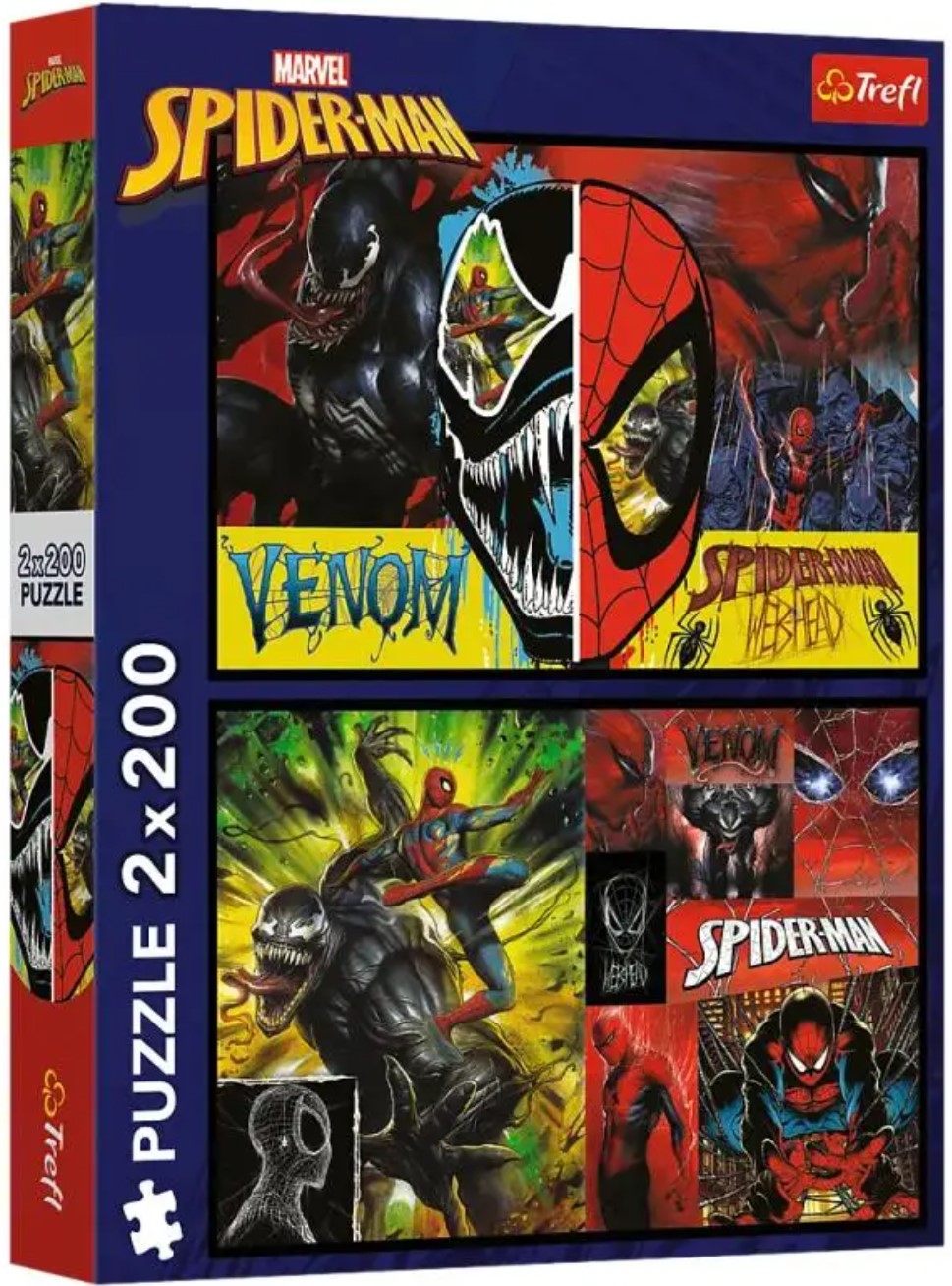 Пъзел Trefl от 2 x 200 части - Спайдърмен, Ден и нощ