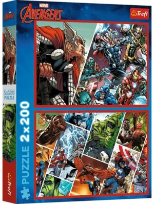 Пъзел Trefl от 2 x 200 части - Защитниците на света