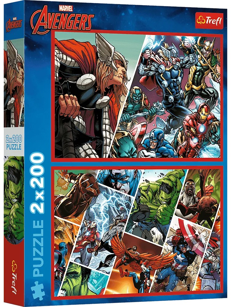 Пъзел Trefl от 2 x 200 части - Защитниците на света