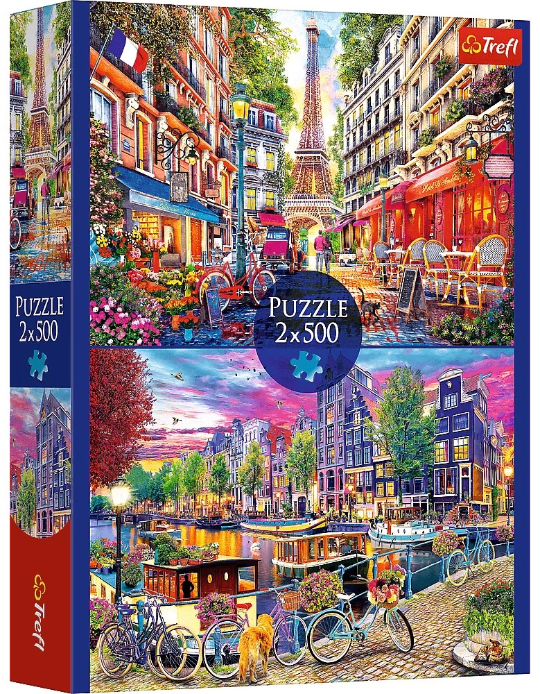 Пъзел Trefl от 2 x 500 части - Европейски столици