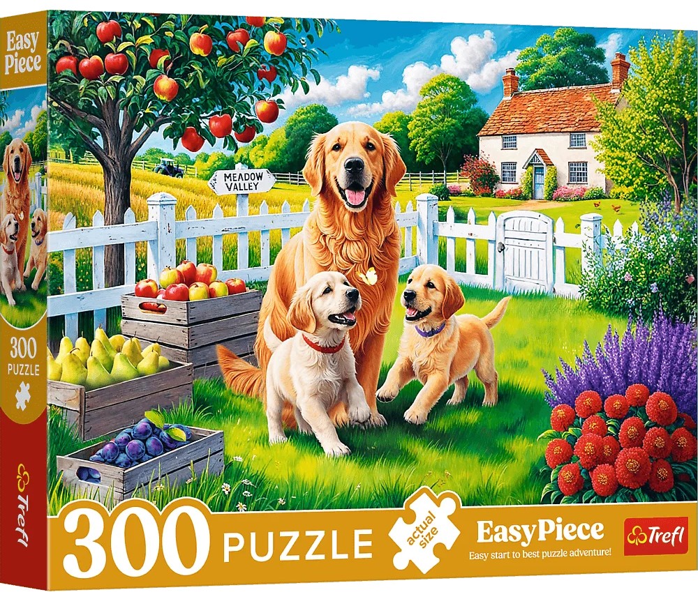 Пъзел Trefl от 300 XXL части - Кучета на село