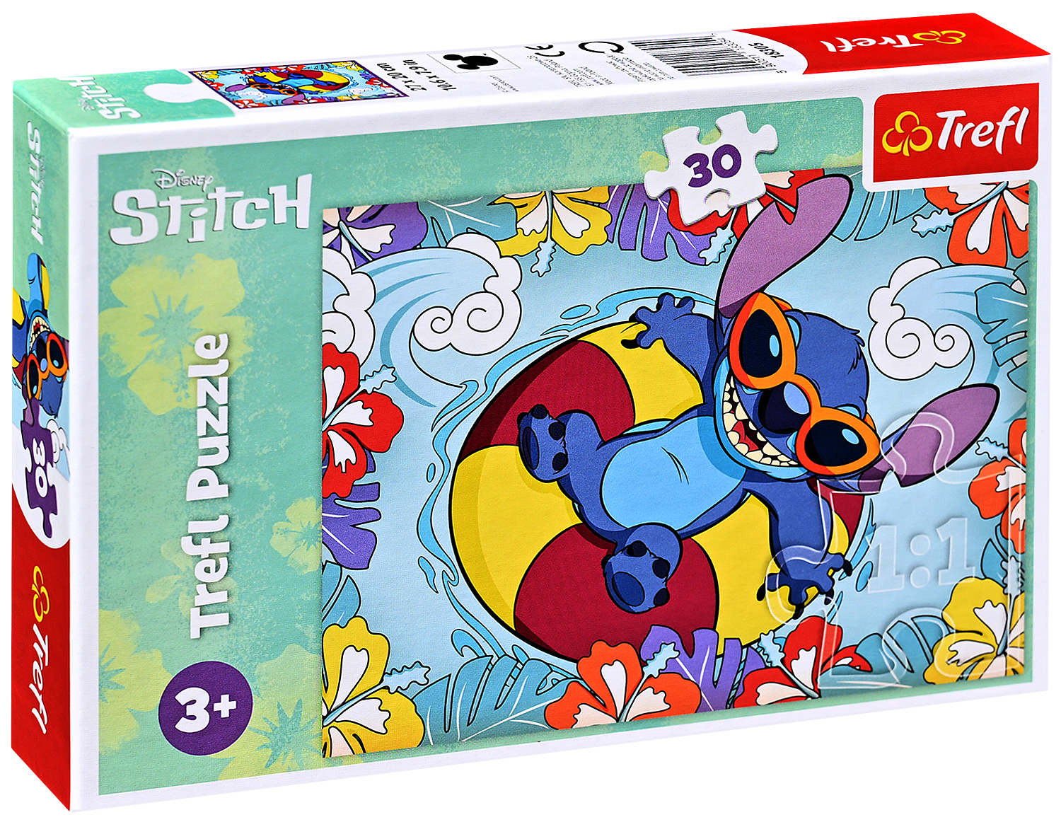 Пъзел Trefl от 30 части - Лило и Стич на почивка