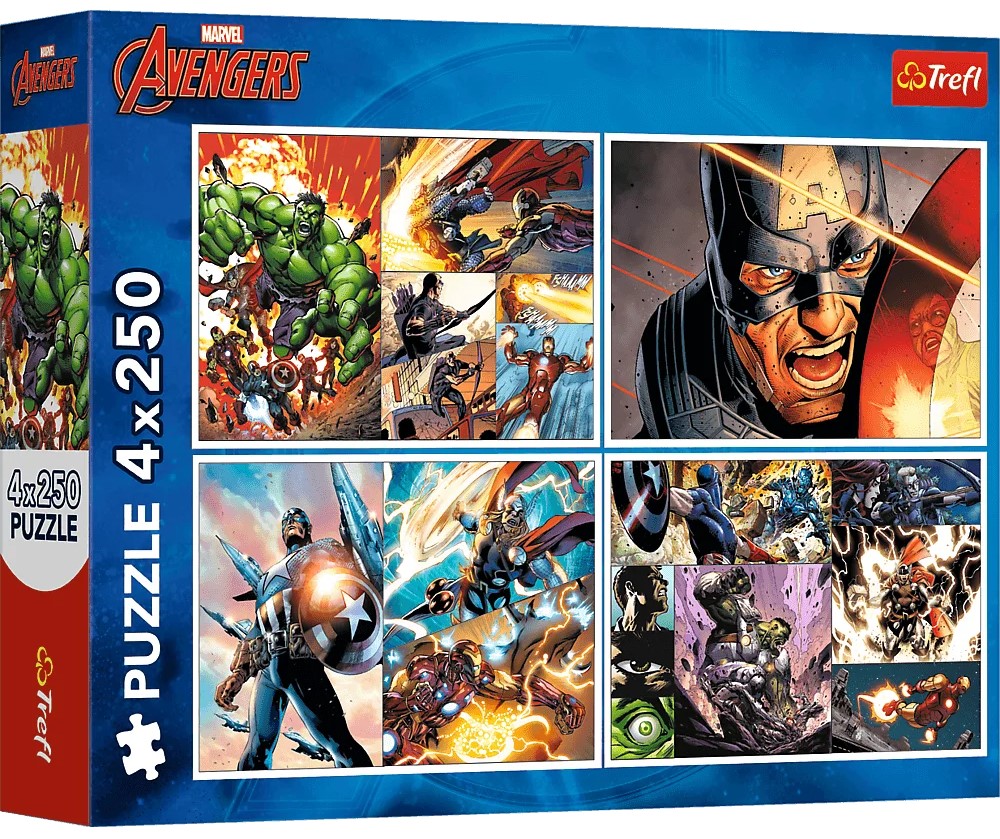 Пъзел Trefl от 4 x 250 части - Героични дни