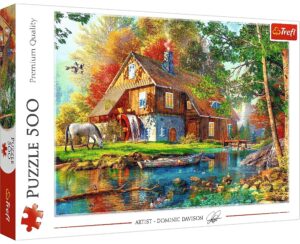 Пъзел Trefl от 500 части - Къщичка край реката