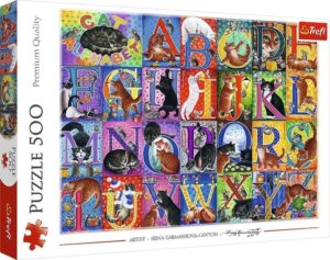 Пъзел Trefl от 500 части - Котешка азбука