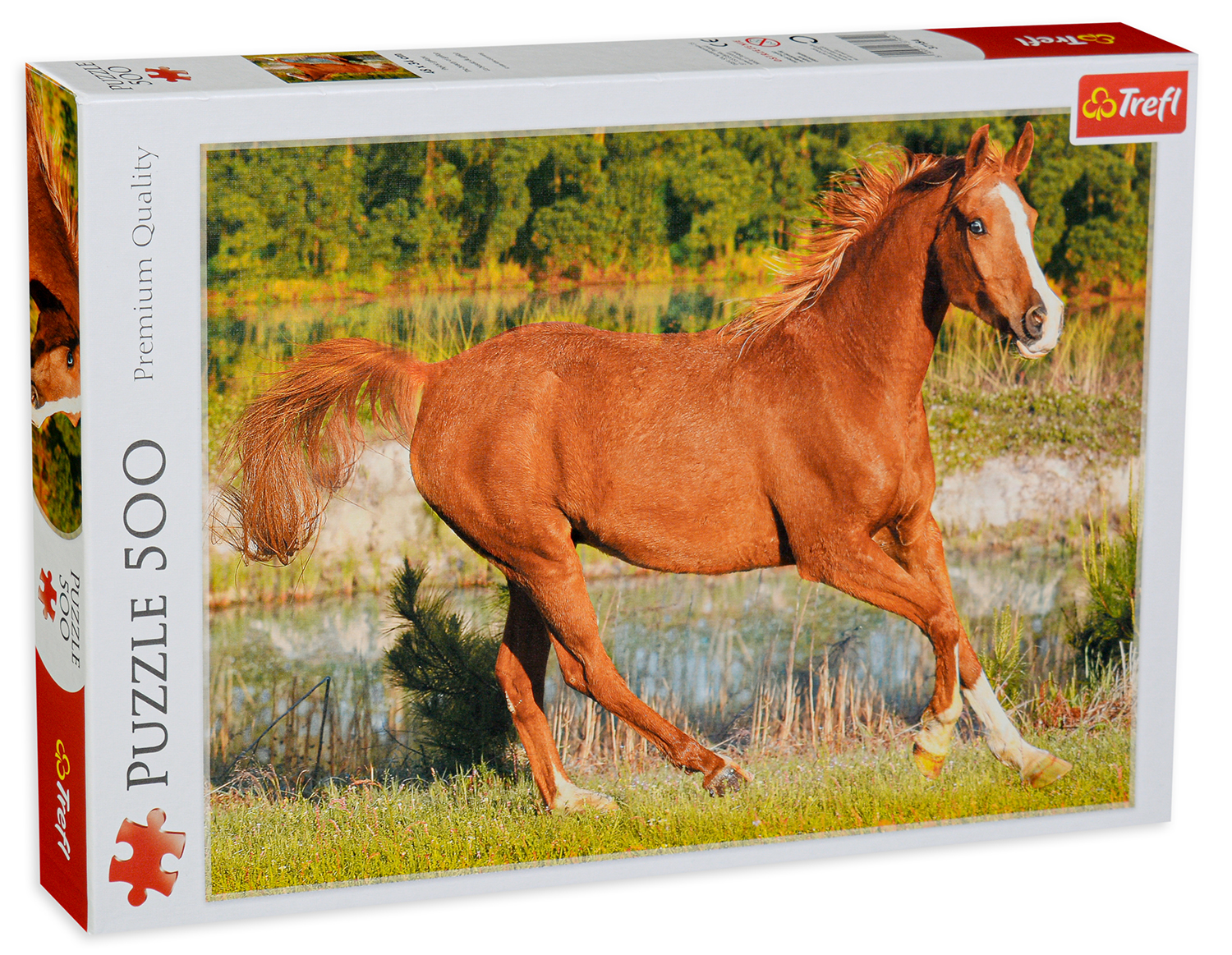 Пъзел Trefl от 500 части - Красотата на галопа