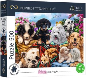 Пъзел Trefl от 500 части - Мързеливи кученца
