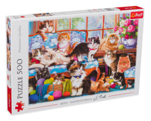 Пъзел Trefl от 500 части - Семейство котки