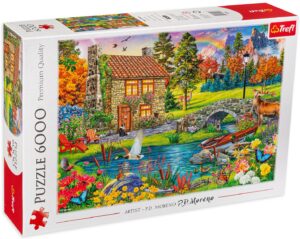 Пъзел Trefl от 6000 части - Къща в планината