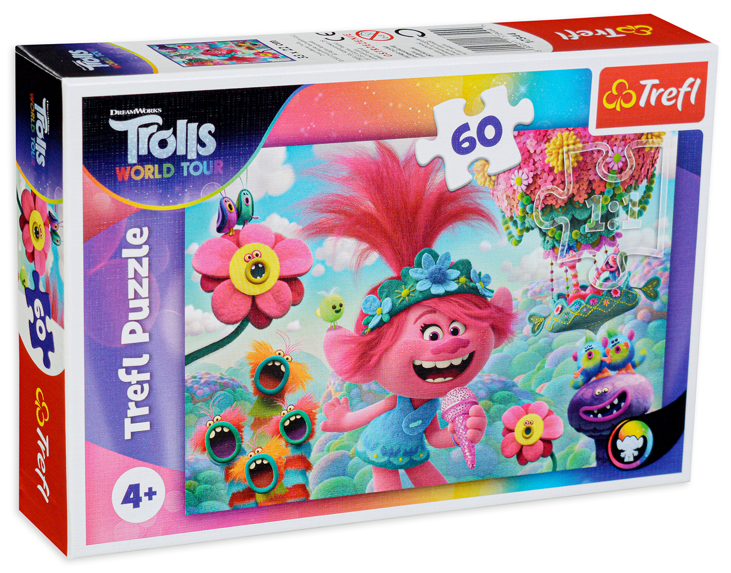 Пъзел Trefl от 60 части - Музикалният свят на тролчетата