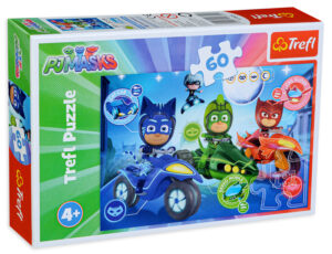 Пъзел Trefl от 60 части - PJ Masks, Среднощно състезание