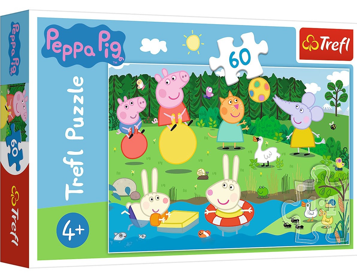 Пъзел Trefl от 60 части - Прасенцето Пепа на забавна ваканция