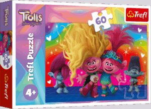 Пъзел Trefl от 60 части - Приятелски Тролчета